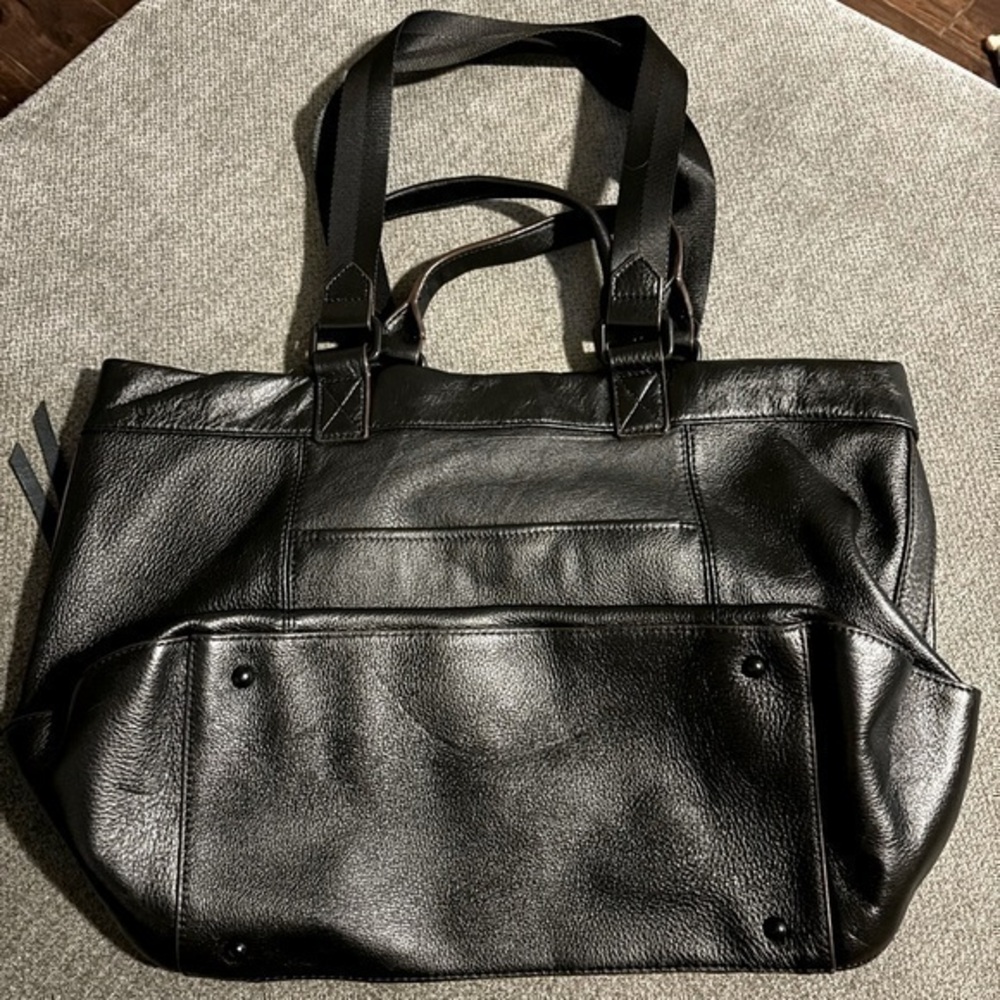 AIMEE KESTENBERG Black Pebbled Leather Tote Satchel Shoulder Bag